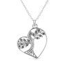 Sterling Silver Marcasite Heart Pendant With Chain 18 Inches