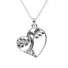 Sterling Silver Marcasite Heart Pendant With Chain 18 Inches
