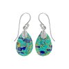 Sterling Silver Blended Turquoise & Lapis Earrings