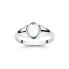 Sterling Silver White Quartz Ring