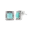Sterling Silver Larimar Filigree Earrings