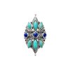 Sterling Silver Turquoise With Lapis Lazuli Ring