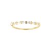 Sterling Silver White Cublic Zirconia Baguette Ring Over 18K Yellow Gold Plated