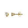 Sterling Silver Moissanite Stud Earrings Round 4.5 MM.