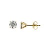 Sterling Silver Moissanite Stud Earrings Round 6 MM.