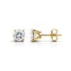 Sterling Silver Moissanite Stud Earrings Round 6 MM.