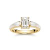 Sterling Silver Moissanite With MOP Ring