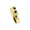 Sterling SilverWhite Cublic Zirconia  North Star Ring Over 18K Yellow Gold Plated