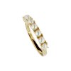 Sterling Silver Fresh Water Pearl Ring Over 18K Yellow Gold Plated