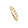 Sterling Silver Fresh Water Pearl Ring Over 18K Yellow Gold Plated