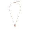 Sterling Silver Pink Morganite & Pink Shell Pendant Over 18K Rose Gold Plated