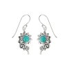 Sterling Silver Turquoise Sunflower Earrings