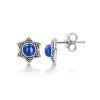 Sterling Silver Lapis Lazuli Star Earrings