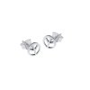Sterling Silver Peace Sign Stud Earrings