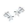 Sterling Silver Star Hammer Stud Earrings