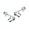 Sterling Silver Crown Crown Jewelry Stud Earrings