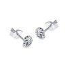 Sterling Silver Rope Spiral Stud Earrings