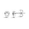 Sterling Silver Pear Stud Earrings