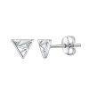 Sterling Silver Trianlge Stud Earrings