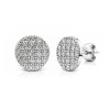 Sterling Silver White Cubic Zirconia Stud Earrings