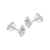 Sterling Silver Hamsa Hand Stud Earrings
