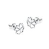 Sterling Silver Four-Leaf Clover Stud Earrings