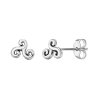Sterling Silver Triple Spiral Stud Earrings