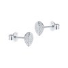 Sterling Silver Leaf Stud Earrings