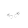 Sterling Silver Open Heart Stud Earrings