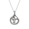 Sterling Silver Detailed Coil Cobra Pendant With Chain 18 Inches