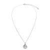 Sterling Silver Detailed Coil Cobra Pendant With Chain 18 Inches