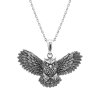 Sterling Silver Owl Pendant With Chain 18 Inches