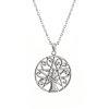 Sterling Silver Filigree Tree of Life Pendant With Chain 18 Inches