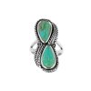 Sterling Silver Turquoise Leaf Ring
