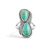 Sterling Silver Turquoise Leaf Ring
