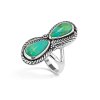 Sterling Silver Turquoise Leaf Ring