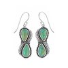 Sterling Silver Turquoise Leaf Earrings