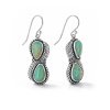 Sterling Silver Turquoise Leaf Earrings