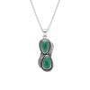Sterling Silver Turquoise Leaf With Chain 18 Inches