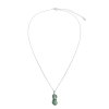 Sterling Silver Turquoise Leaf With Chain 18 Inches