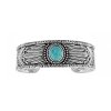 Sterling Silver Kingman Turquoise Men Cuff Bangle 8 Inches