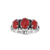 Sterling Silver Red Coral Ring