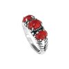 Sterling Silver Red Coral Ring