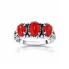 Sterling Silver Red Coral Ring