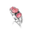 Sterling Silver Rhodochrosite Ring