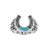Sterling Silver Turquoise Horseshoe Ring