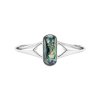 Sterling Silver Abalone Cuff Bracelet 7.5 Inches