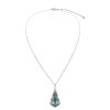 Sterling Silver Mohave Turquoise Pendant With Chain 18 Inches