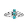 Sterling Silver Mohave Turquoise Cuff's Bracelet 7.5 Inches