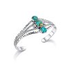 Sterling Silver Mohave Turquoise Cuff's Bracelet 7.5 Inches